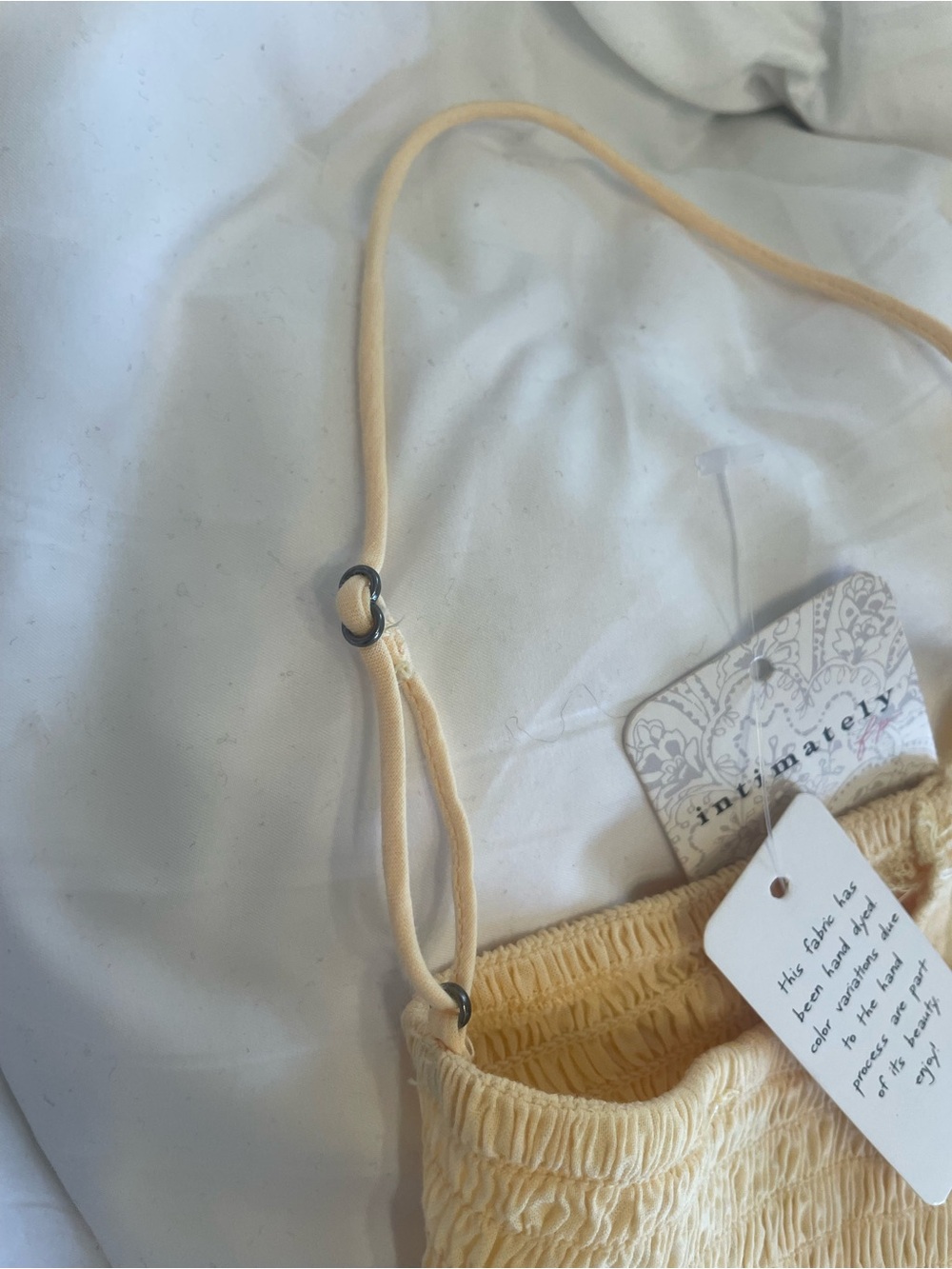 Free People Asteria Bralette Banana Cream Yellow Appliqué - Picture 9 of 11